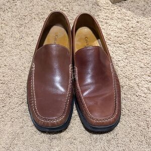 Cole Haan Men's Leather Brown Slip-On Loafers